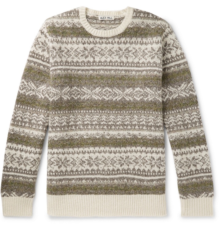 Photo: Alex Mill - Fair Isle Knitted Sweater - Neutrals