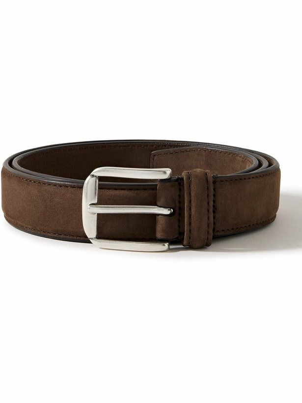 Photo: Kingsman - 3cm Nubuck Belt - Brown