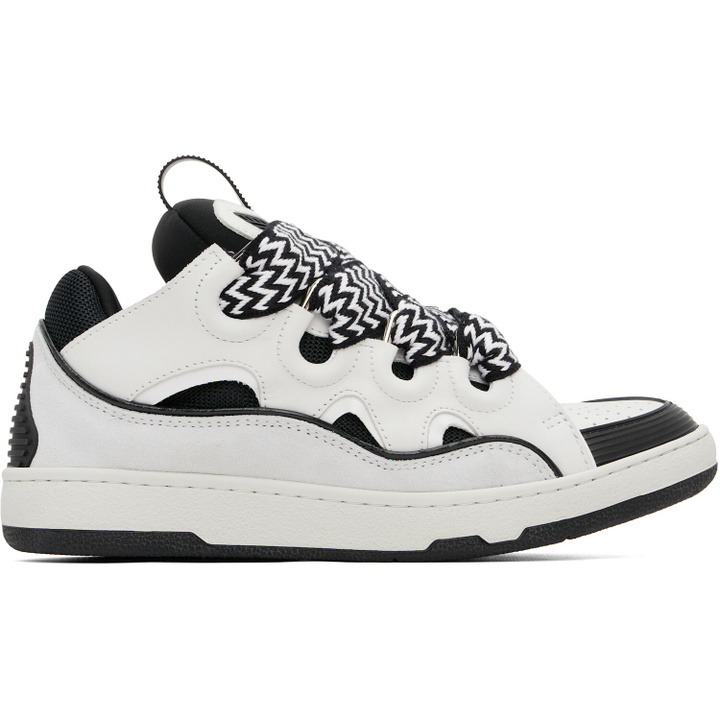 Photo: Lanvin White & Black Curb Sneakers