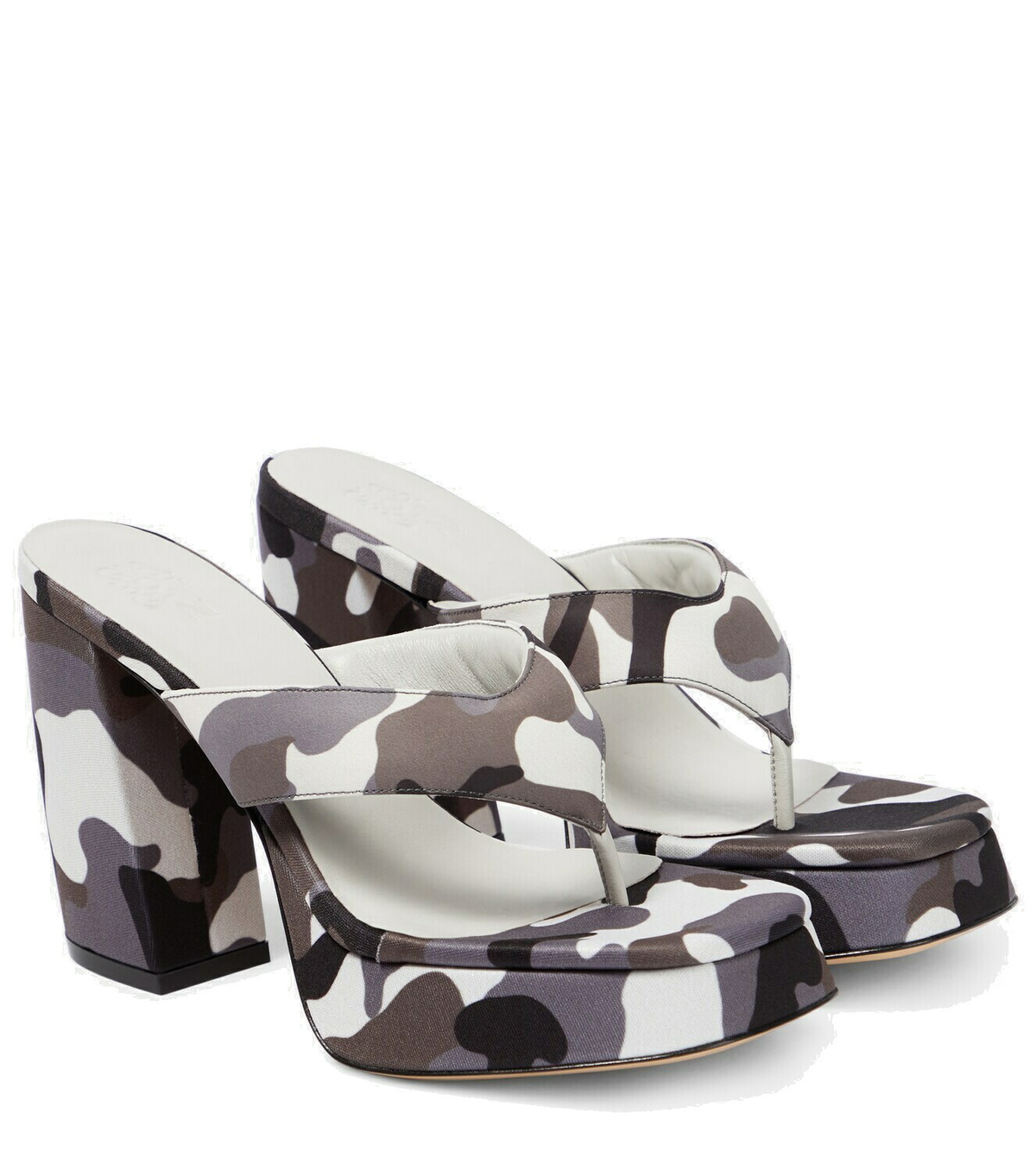 Gia Borghini Gia 17 Uni denim platform thong sandals Gia