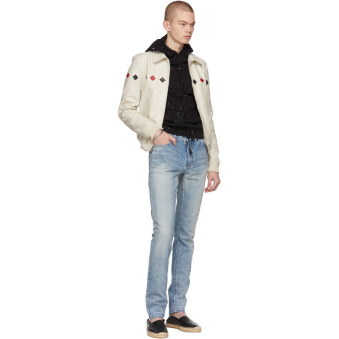 Saint laurent best sale paint splatter jeans