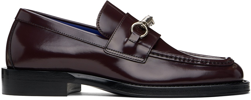 Photo: Burberry Purple Leather Barbed Loafers