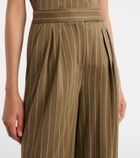 Max Mara Pinstripe pleated wide-leg pants