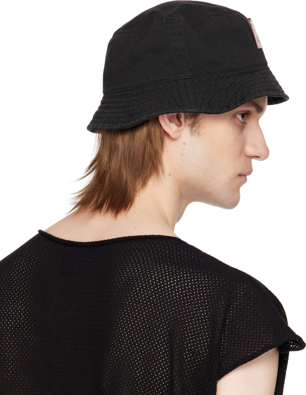 Vivienne Westwood Black Cotton Twill Bucket Hat Vivienne Westwood