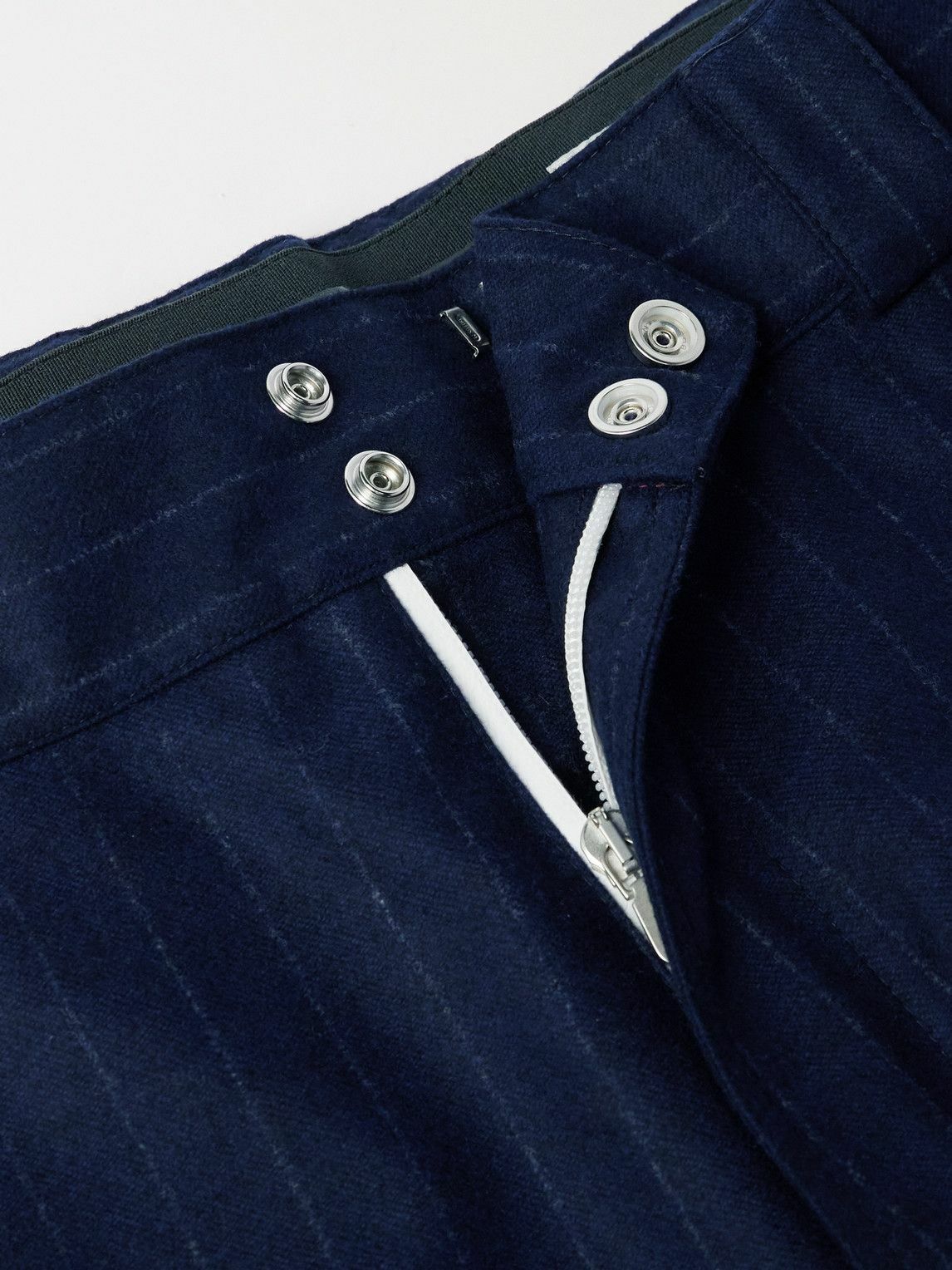 Brunello Cucinelli - Straight-Leg Shell-Trimmed Striped Wool Ski Pants - Blue