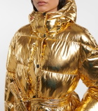 Perfect Moment Metallic belted down parka