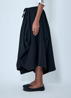Y-3 Asymmetric Gathered Midi Skirt