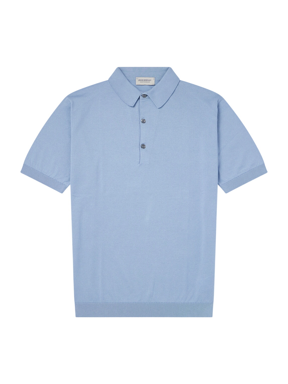 John Smedley Men's Noah Skipper Collar Polo Shirt in Navy John Smedley