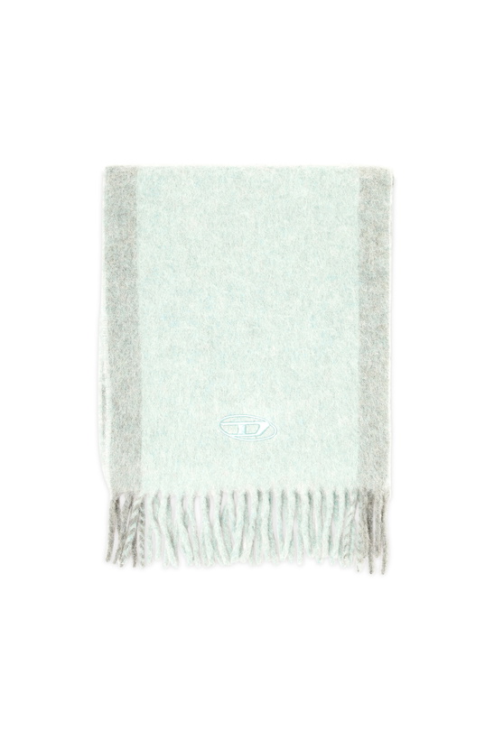 Photo: Diesel Wool-blend scarf with contrast stripes - Scarf Mens in Green