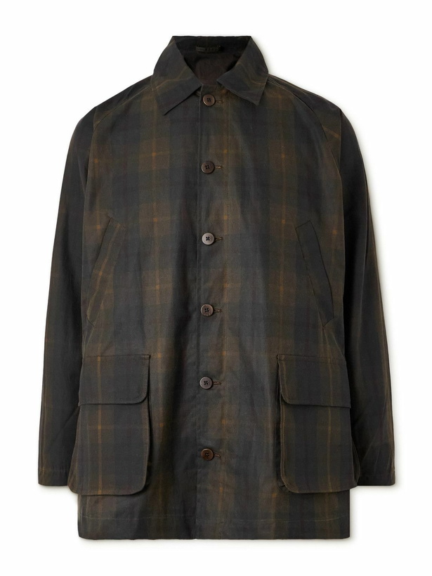 Photo: De Bonne Facture - Forest Checked Waxed Cotton-Canvas Jacket - Brown