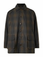 De Bonne Facture - Forest Checked Waxed Cotton-Canvas Jacket - Brown