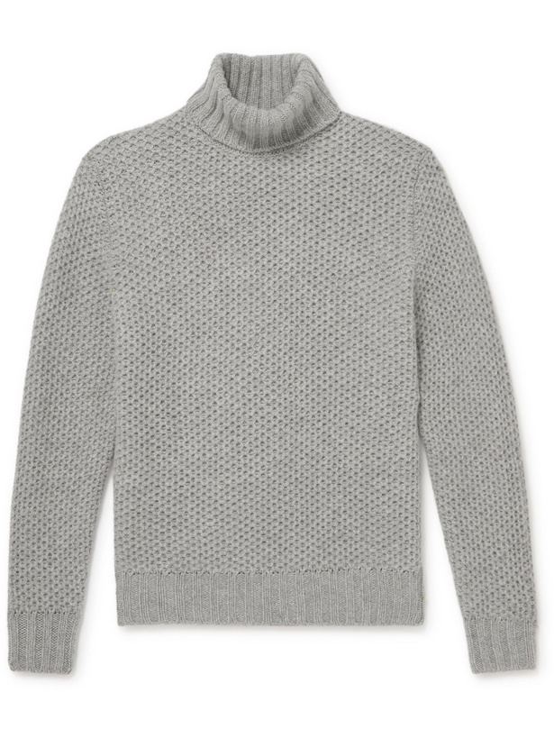 Photo: MP Massimo Piombo - Waffle-Knit Wool Rollneck Sweater - Unknown