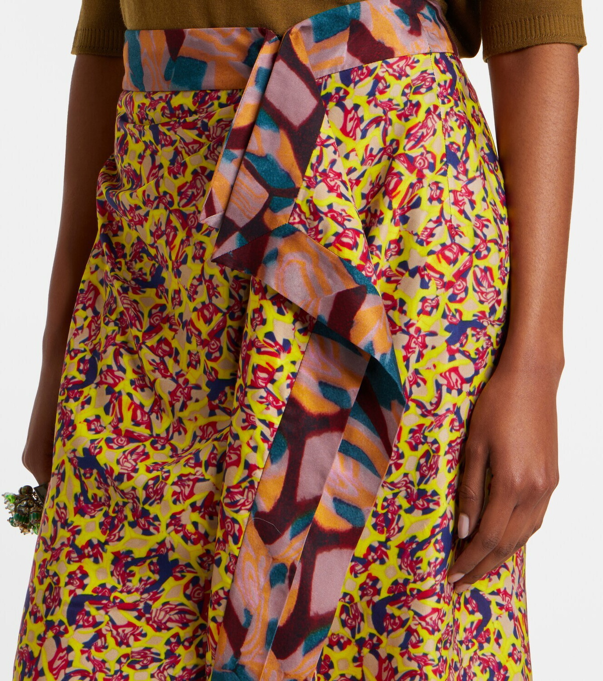Dries Van Noten Sole printed midi skirt