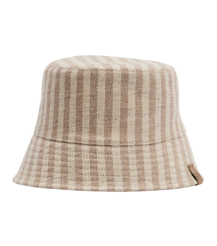 Photo: Brunello Cucinelli Striped canvas bucket hat