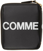 COMME des GARÇONS WALLETS Black Huge Logo Zip-Around Wallet