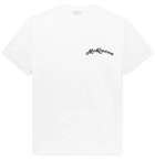 Alexander McQueen - Logo-Embroidered Cotton-Jersey T-Shirt - White