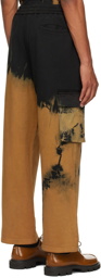 Feng Chen Wang Black & Yellow Tie-Dye Lounge Pants