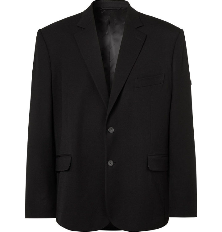 Photo: Balenciaga - Black Oversized Wool-Blend Blazer - Black