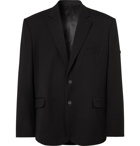 Balenciaga - Black Oversized Wool-Blend Blazer - Black