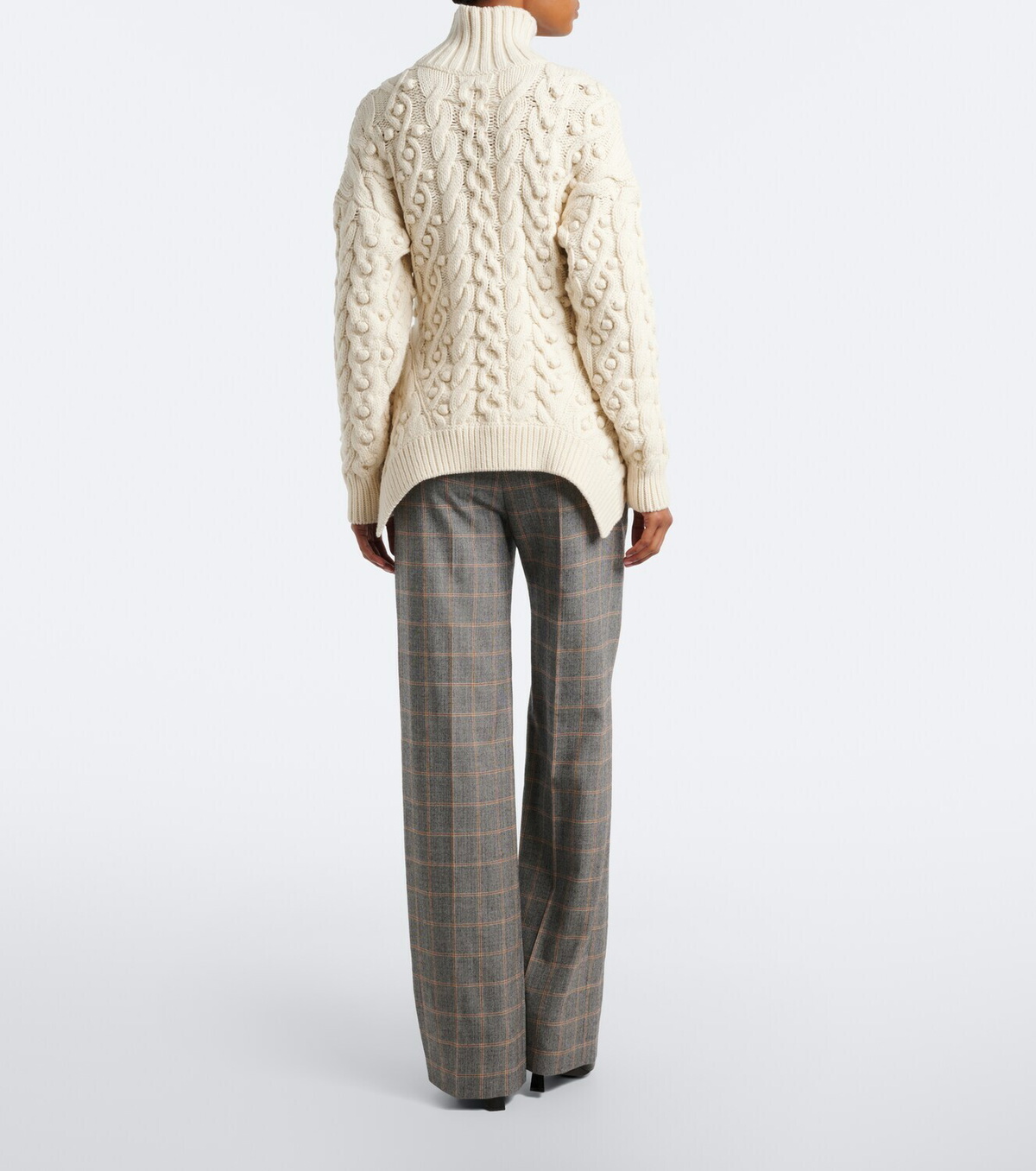 Stella McCartney Checked wool wide-leg pants