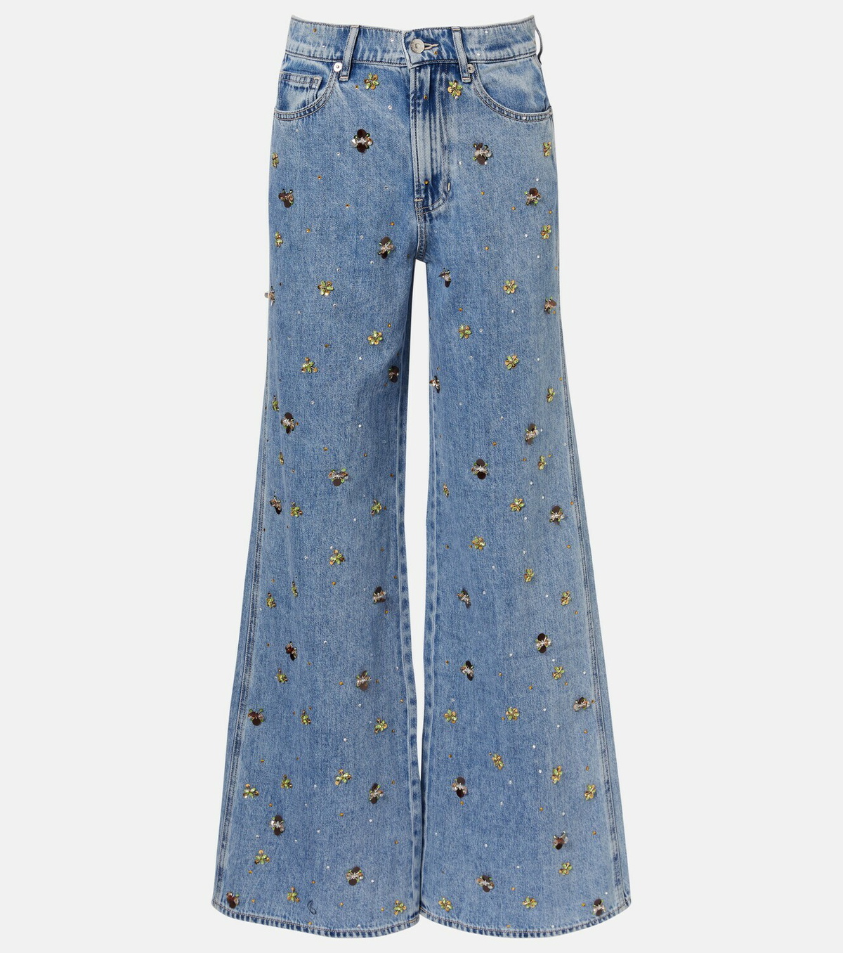 Veronica Beard Kasey embellished flared jeans