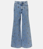 Veronica Beard Kasey embellished flared jeans
