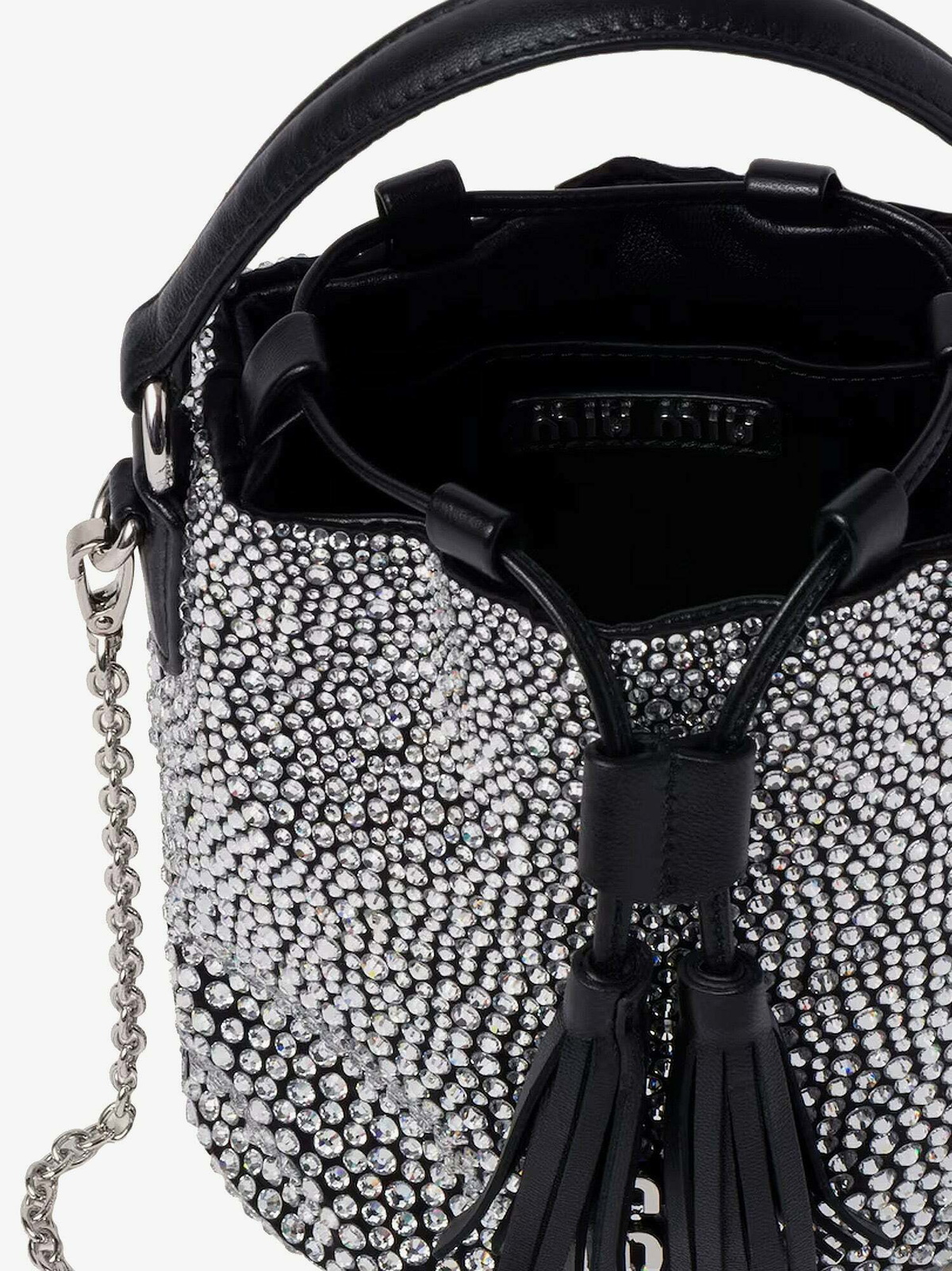 Miu Miu Bucket Bag Black Womens Miu Miu