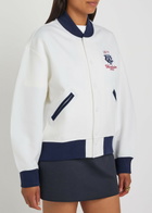 Polo Ralph Lauren Embroidered Cotton-blend Bomber Jacket White