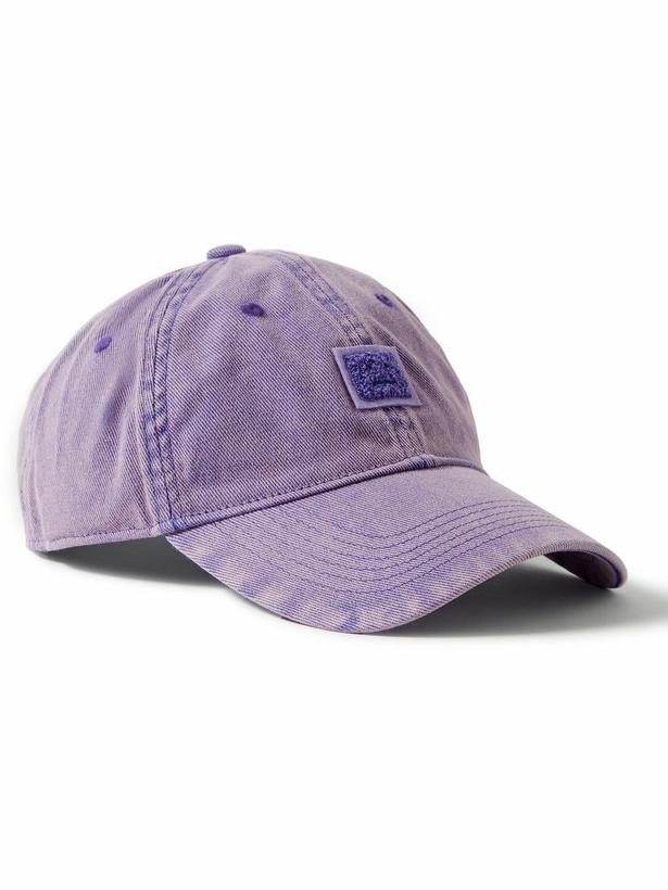 Photo: Acne Studios - Logo-Appliquéd Cotton-Blend Twill Baseball Cap