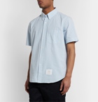 Thom Browne - Button-Down Collar Striped Cotton-Seersucker Shirt - Blue