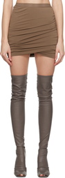 Rick Owens Lilies Tan Porterville Jade Miniskirt