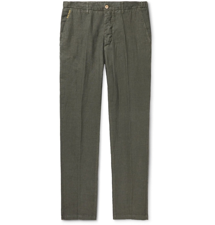 Photo: Altea - Tapered Linen Trousers - Green