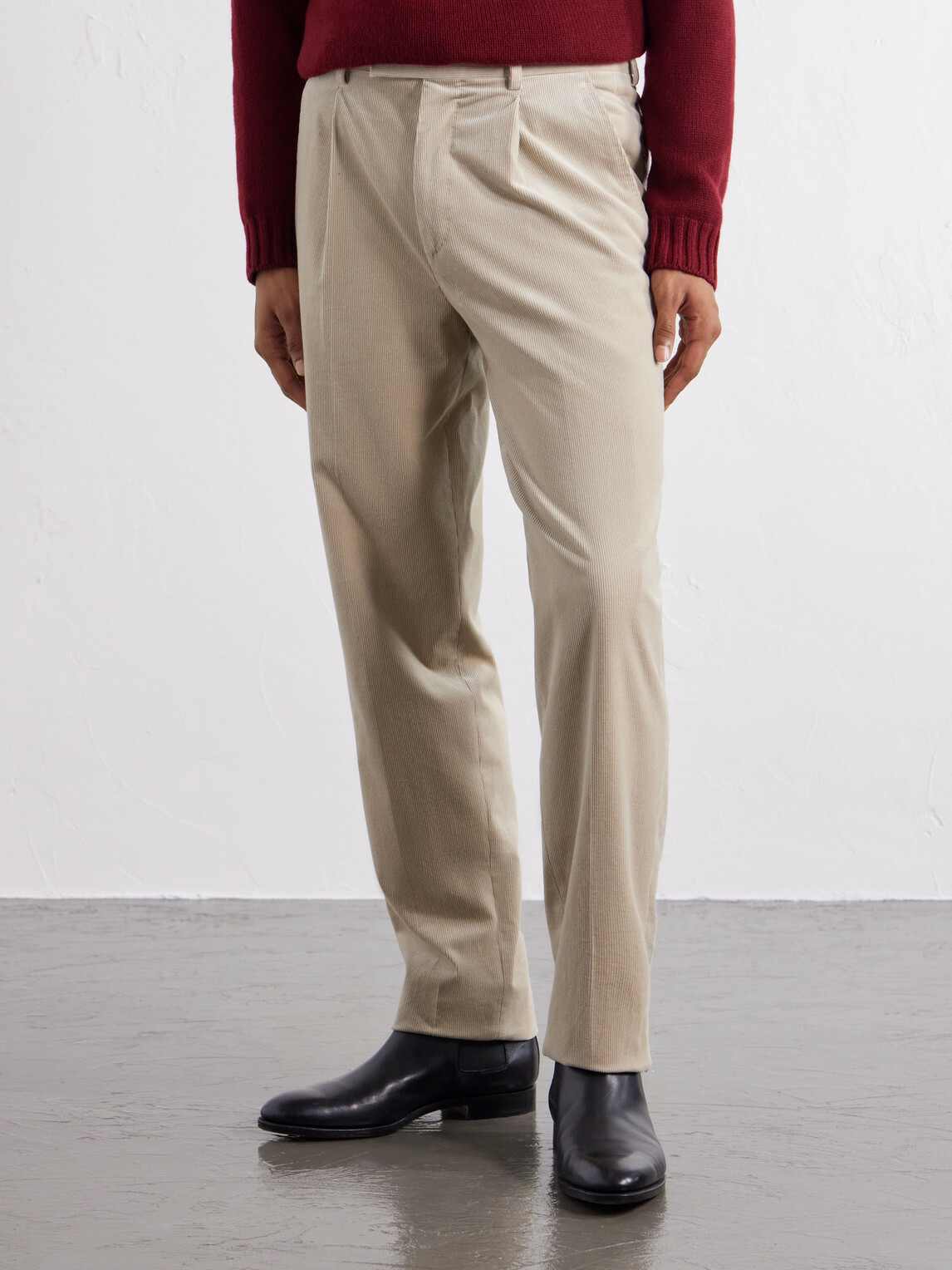Zegna - Pleated Straight-Leg Cotton-Corduroy Trousers - Brown