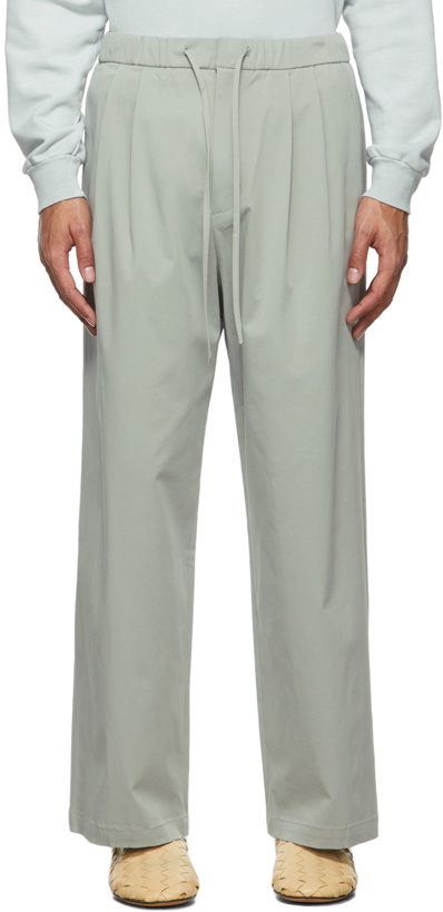 Photo: AMOMENTO Blue Drawstring Wide Trousers