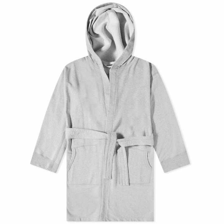 Photo: Reigning Champ Men's Hooded Robe in Heather Grey