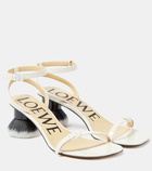 Loewe Petal Brush leather sandals