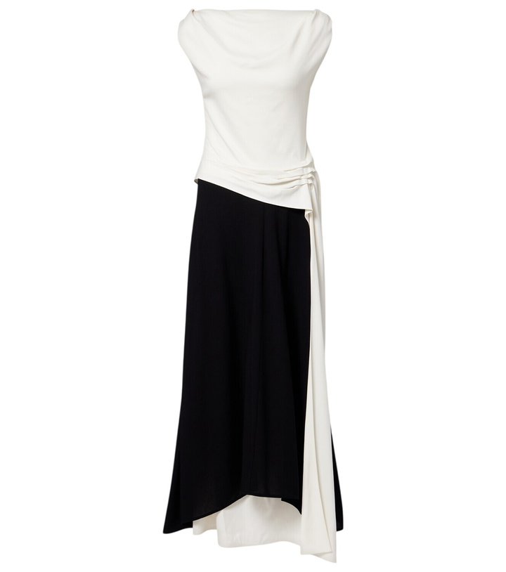 Photo: Proenza Schouler Daliah draped crêpe satin maxi dress