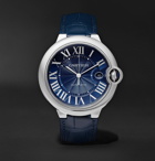 Cartier - Ballon Bleu De Cartier Automatic 42mm Steel and Alligator Watch - Men - Blue