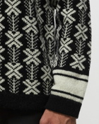 C.P. Company Wool Jacquard Logo Hooded Knit Black/White - Mens - Pullovers