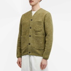 Universal Works Men's Wool Fleece Cardigan - END. Exclusive in Light Olive