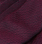 Canali - 8cm Wool and Silk-Blend Jacquard Tie - Burgundy