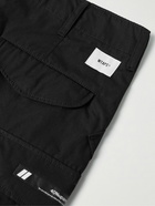 WTAPS - Straight-Leg Logo-Appliquéd Cotton-Blend Cargo Shorts - Black