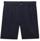 Incotex - Slim-Fit Linen Shorts - Midnight blue