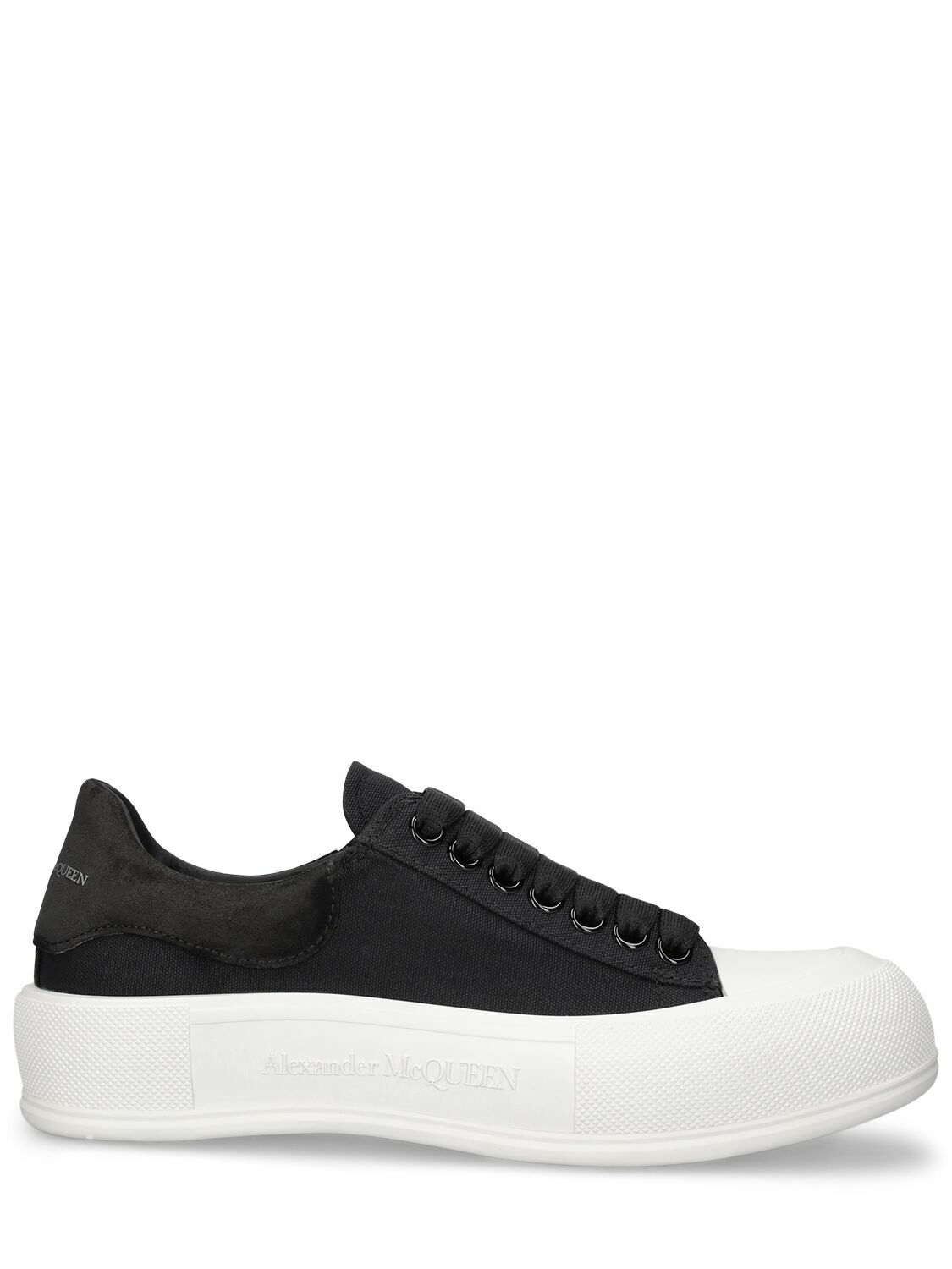 Alexander McQueen Black Canvas Chunky Sneakers