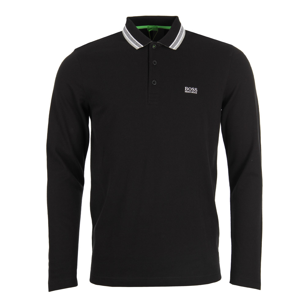 Long Sleeve Polo Plisy - Black