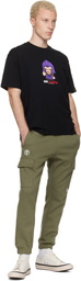 AAPE by A Bathing Ape Khaki 'AAPENOW' Moonface Cargo Sweatpants