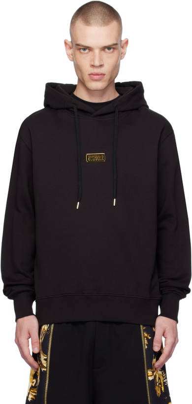 Photo: Versace Jeans Couture Black Logo Regular-Fit Hoodie