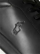 Polo Ralph Lauren - Heritage Court Logo-Debossed Leather Sneakers - Black