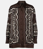 Nili Lotan Alfie printed silk twill shirt
