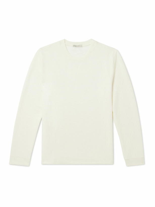 Photo: Onia - Waffle-Knit Sweatshirt - Neutrals